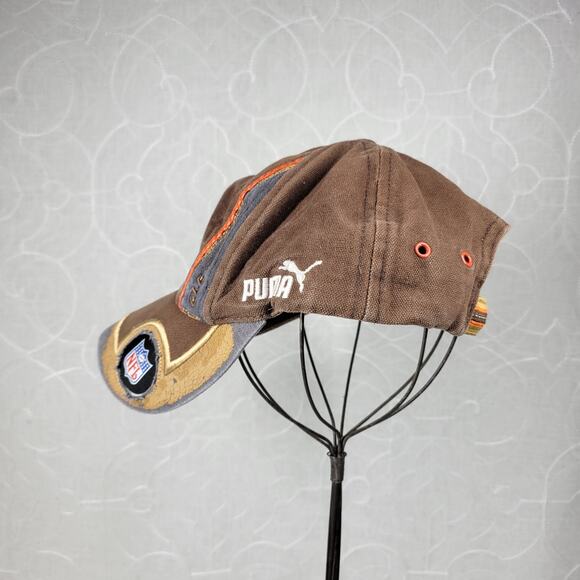 Vintage 1990s Pro Line Cleveland Browns Panel Hat Puma NFL Adjustable Strapback - Picture 11 of 16